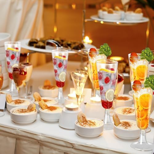 Surehome 40 Pack Plastic Champagne Flutes