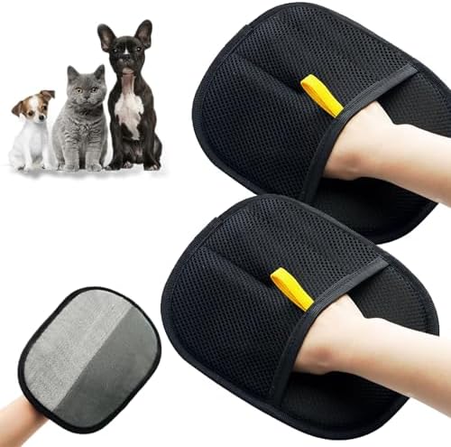 Double-Sided Pet Grooming Gloves for Smooth Cleaning