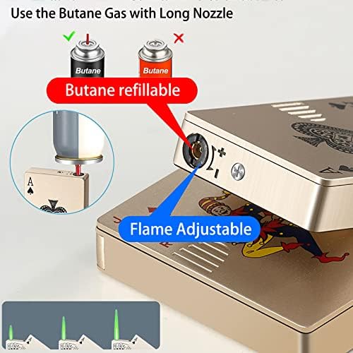Jet Torch Lighter with Ace Card Design