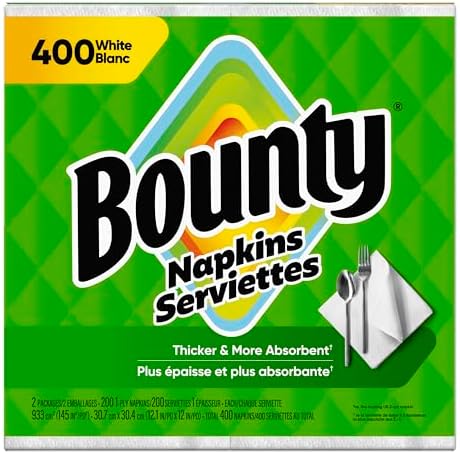 Bounty Paper Napkins White 400 Count