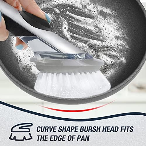 Shadowgallery Palm Brush Refill - 1 Count White PlasticNylon Bristles Plastic Handle Dish Utensils