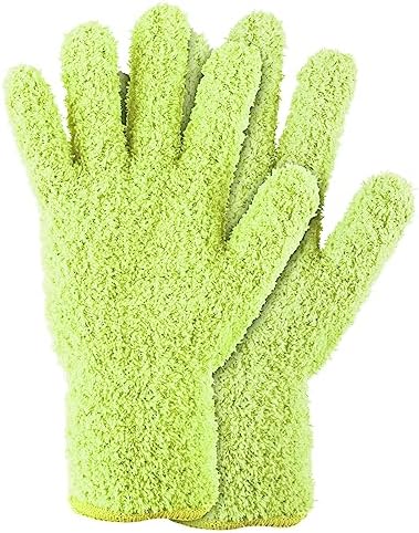 Sibba 2pcs Microfiber Dusting Mitt Gloves for Cleaning