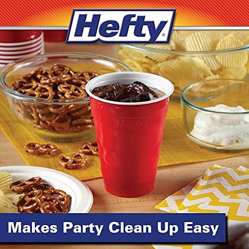 Hefty Party On Red Plastic Cups 50 Count 18 Ounce