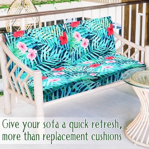 Spiareal 8 Pcs Waterproof Patio Cushion Covers Set