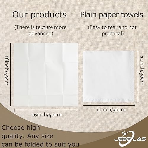 JEBBLAS Disposable Napkins with Built-in Flatware Pocket 50 Count