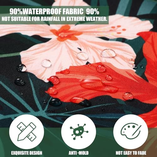 Panelee 6 Pcs Square Outdoor Cushion Covers with Ties
