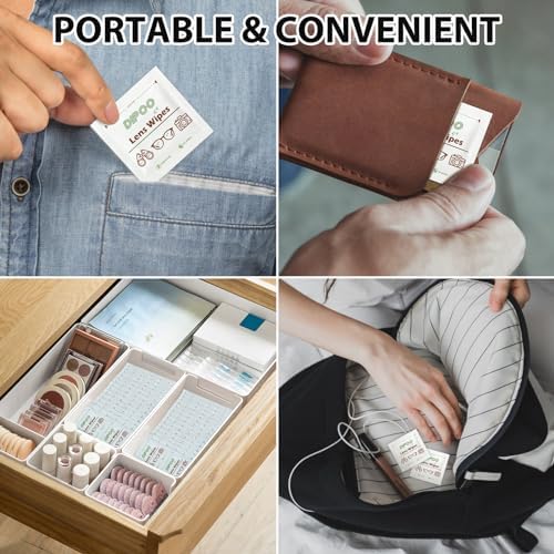 200 Count Pre-Moistened Lens Wipes for Eyeglasses and Camera Lenses