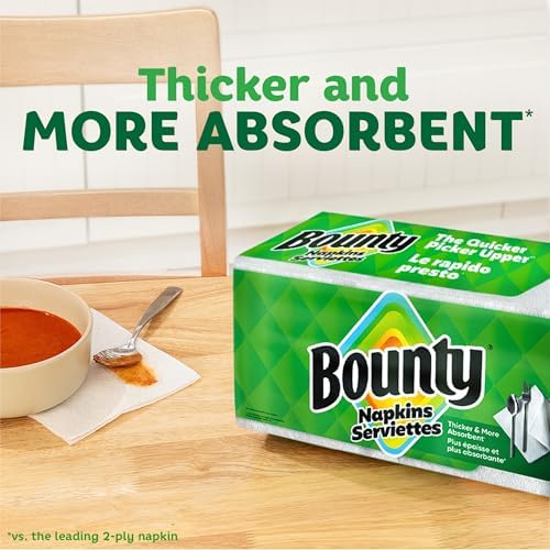 Bounty Quilted Napkins 1210x12 White 200Pack