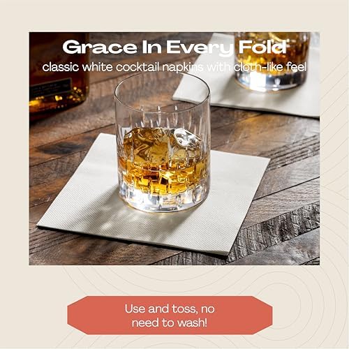 200 Linen-Feel Disposable Napkins - Made in USA