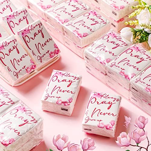 Spiareal 100 Pack Travel Size 3 Ply Tissues with Bible Verses