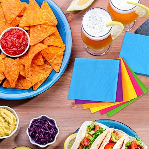 120 Piece Rainbow Tropical Party Napkins