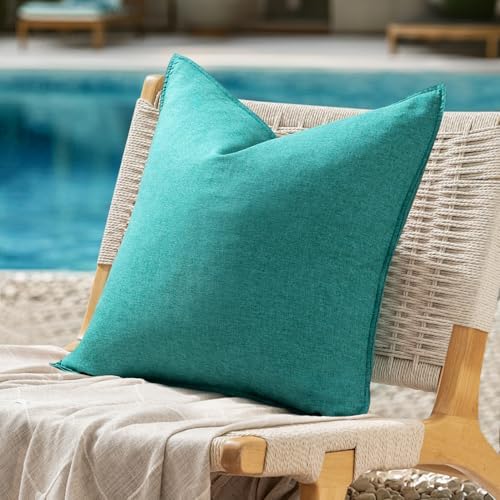 ANRODUO Set of 2 Waterproof Pillow Covers Turquoise