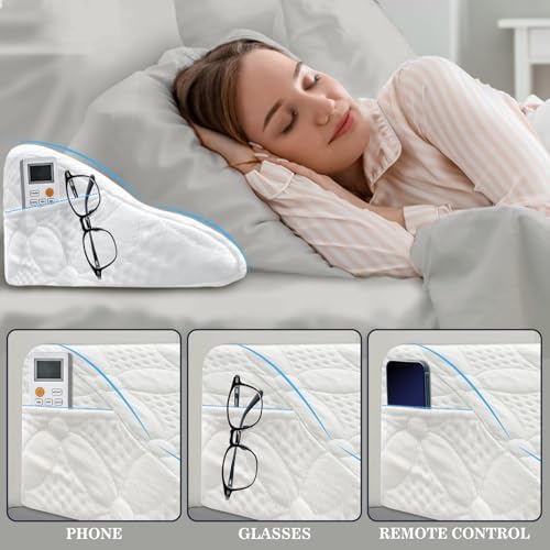 Asatdd Bed Wedge Pillow Headboard Gap Filler