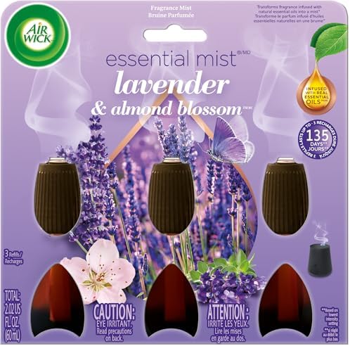 Air Wick Essential Mist Refill 3ct Lavender Almond Blossom