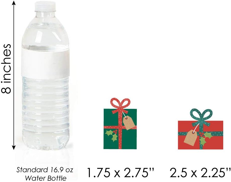Happy Holiday Presents DIY Shaped Christmas Cut-Outs - 24 Count