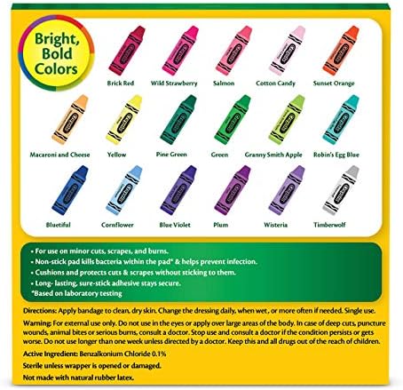Crayola Shaped Kids Bandages 100 CT