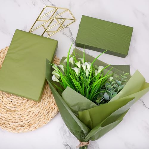 60 Sheets Gradient Lime Green Tissue Paper for Gift Wrapping