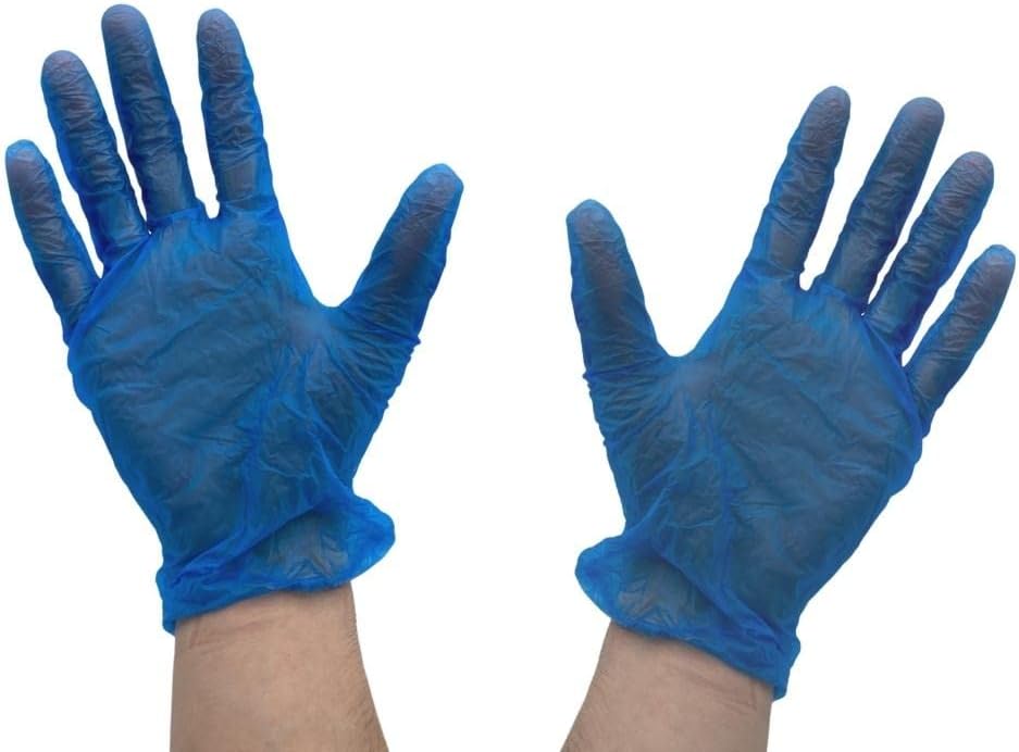 Disposable Vinyl Gloves Blue Small 5 Mil 2000 Pack