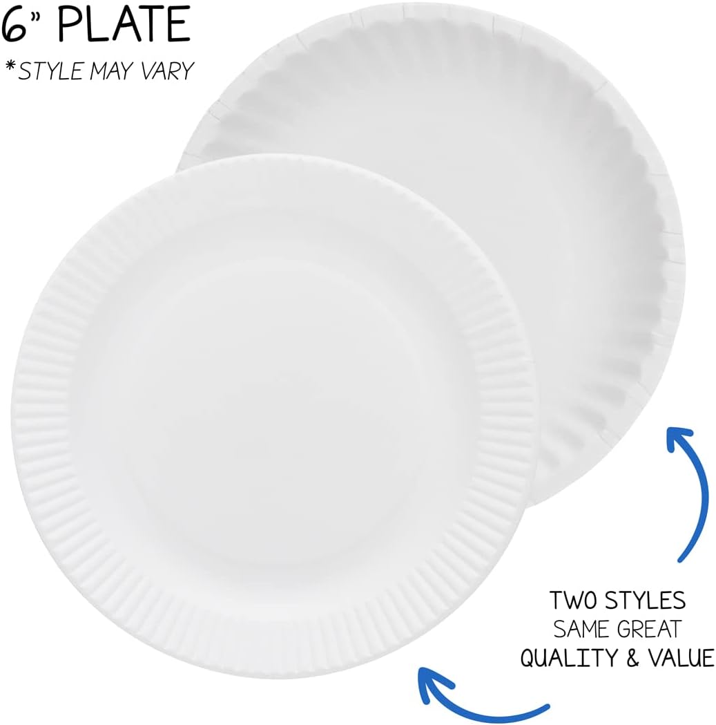 Hygloss Paper Plates 6-Inch 100 Pack
