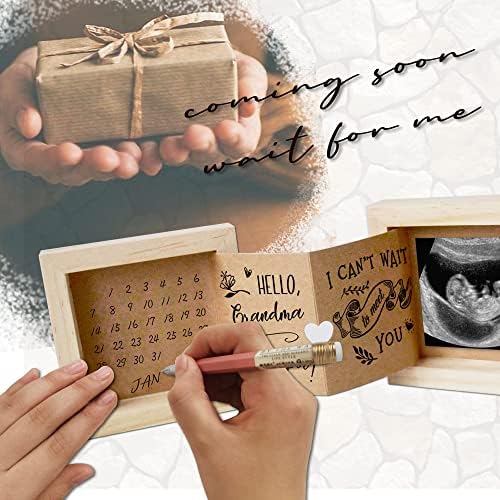 Yudarte Grandparents Baby Announcement Wood Box