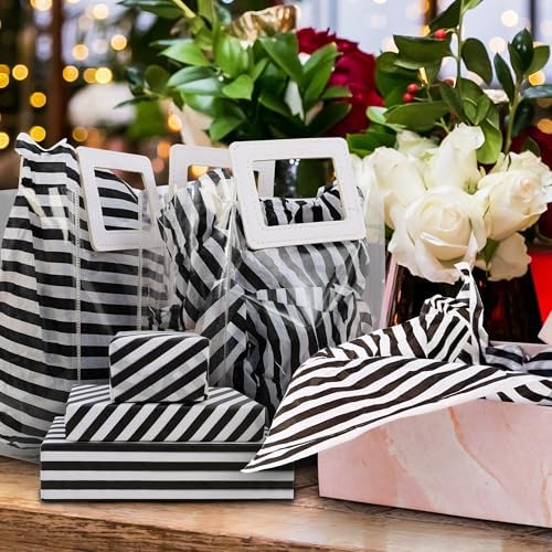 MR FIVE 60 Sheet Black Stripe Tissue Paper 14x20