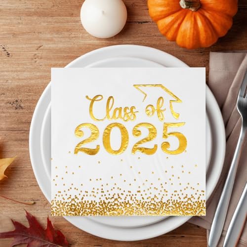 Class of 2025 Graduation Napkins 100 PCS