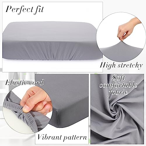 Newwiee 8Pcs Stretch Outdoor Cushion Covers