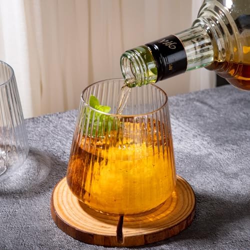 30 Pack Ribbed Plastic Wine Glasses for Home Parties