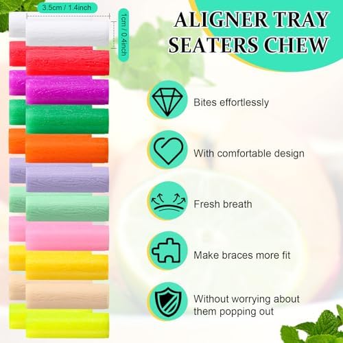 Konohan 110 Pcs Orthodontic Chew Aligner Tray Seater Silicone Chompers