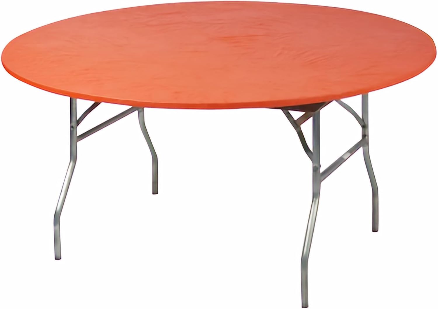 10 Pack Orange Round Table Covers for 60 Inch Tables