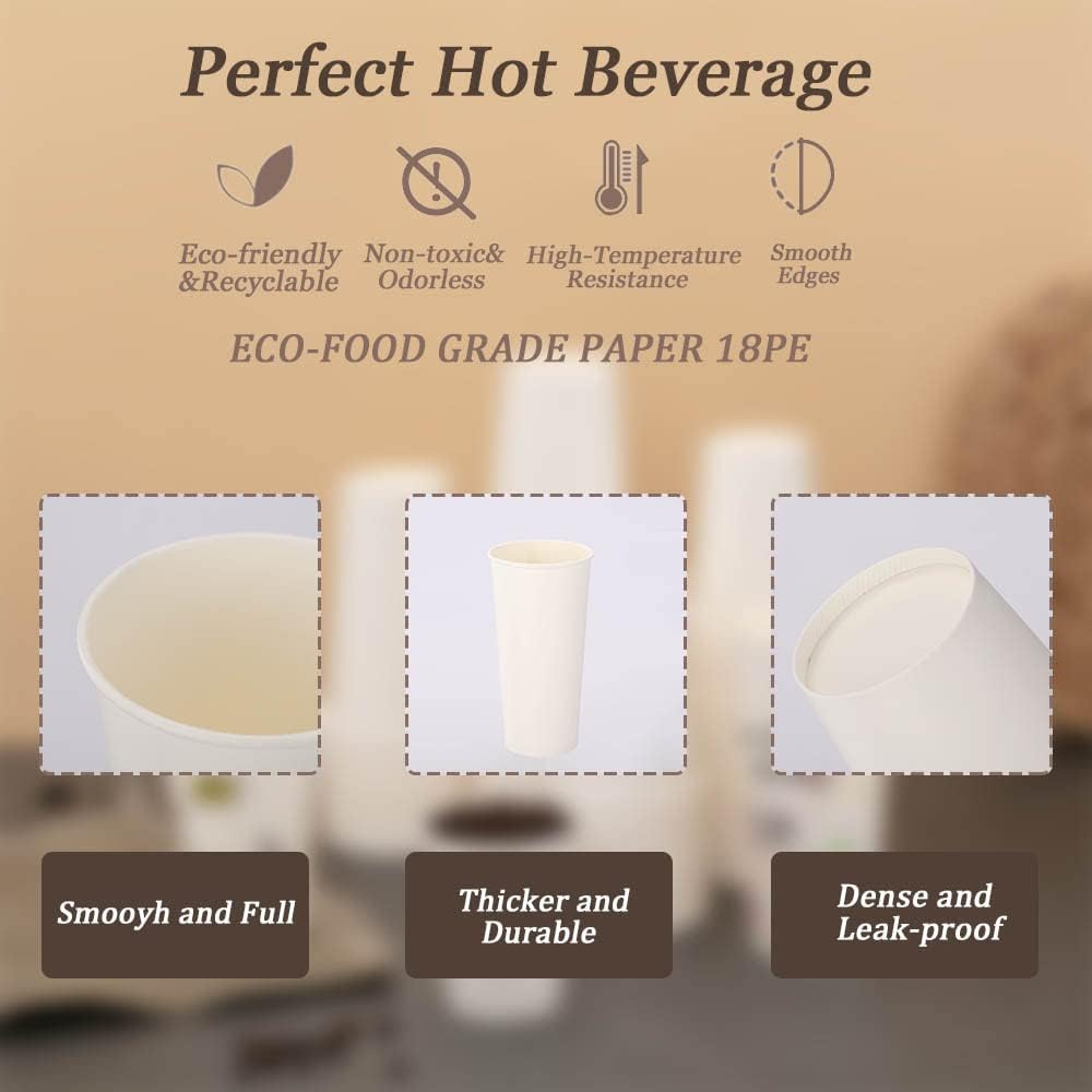 Lamosi 300 Pack Paper Cups 8 oz