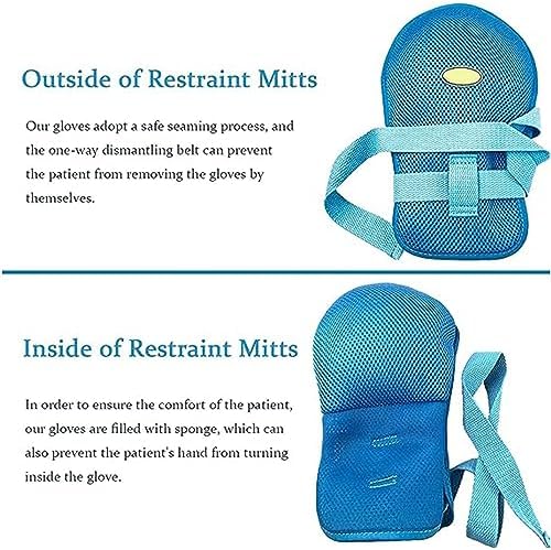 Fanwer Dementia Restraint Gloves 2PCS Control Mitts Safety Handwear