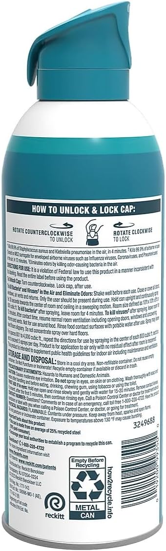 Lysol Air Sanitizer Spray 10 Oz Simple Fresh