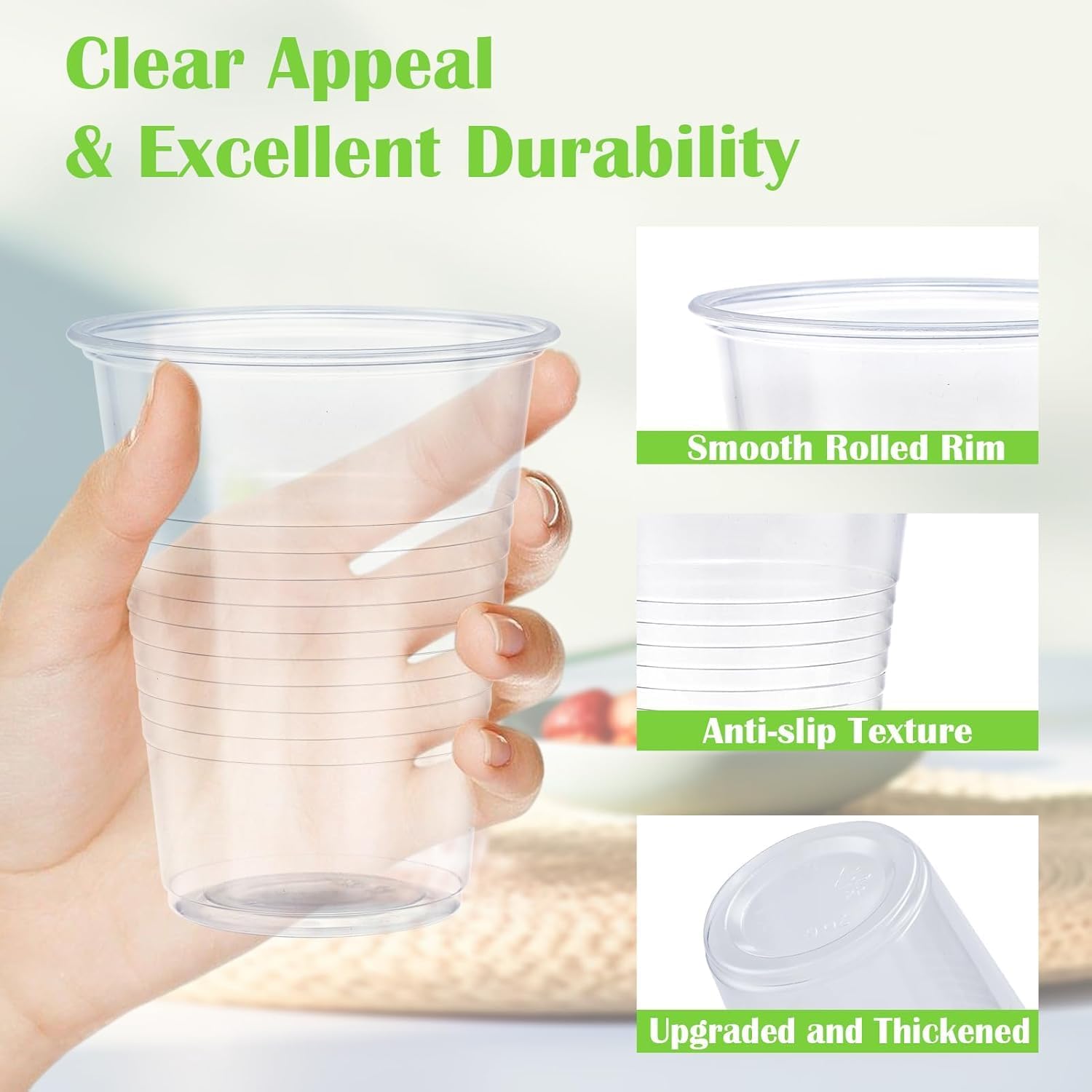 Lamosi 300 Pack 12 Oz Clear Plastic Cups