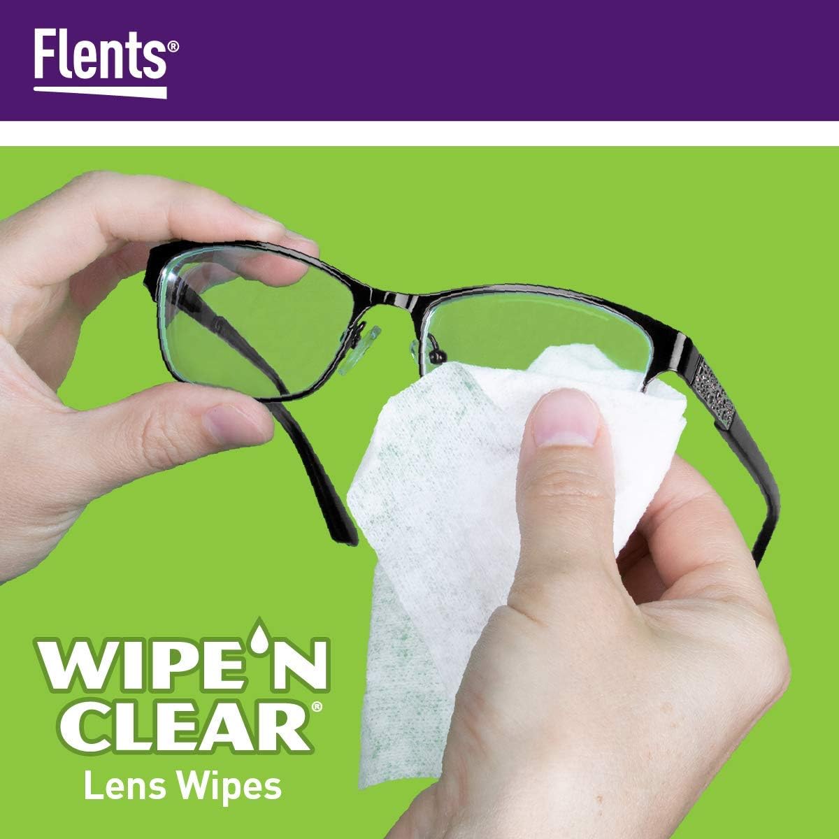 Flents Lens Wipes 150 Count Pre-Moistened Streak Free