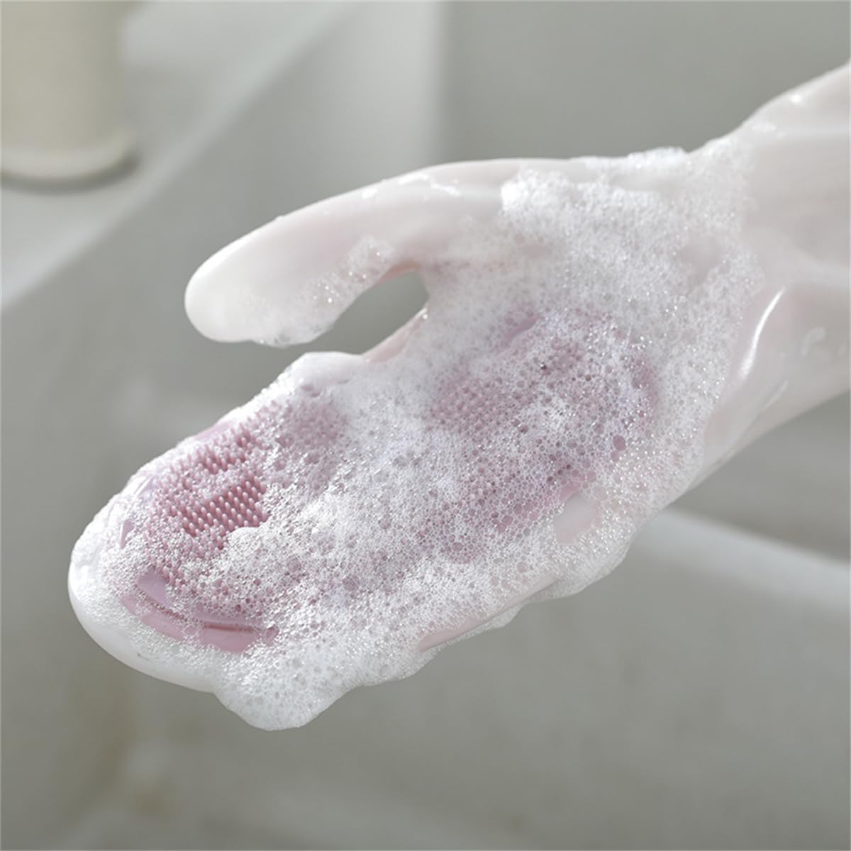 QQLADY PVC Cleaning Gloves Multi Functional