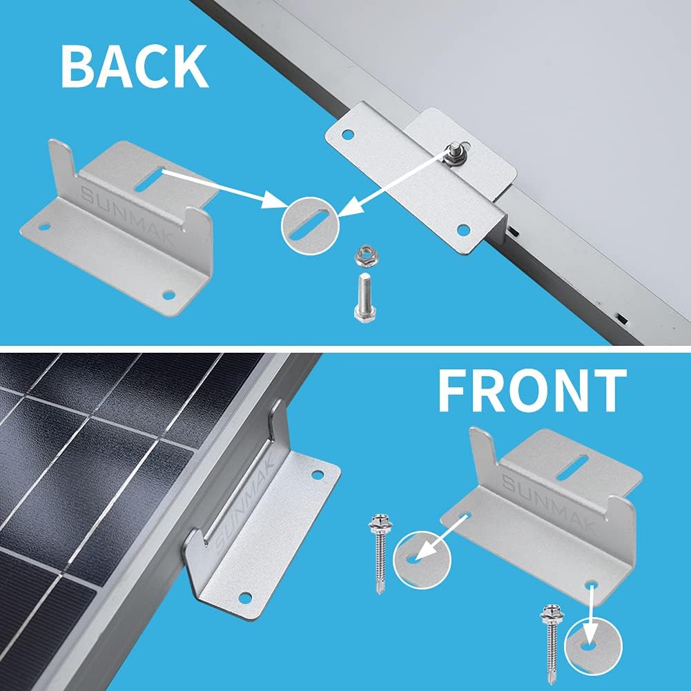 16 Units Solar Panel Mounting Z Brackets for RVs and Boats