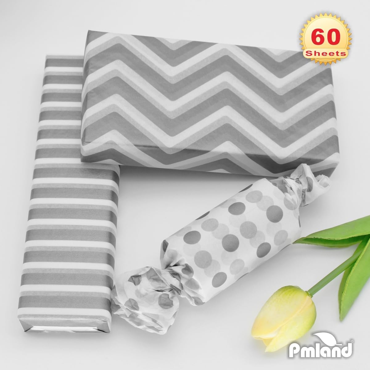 PMLAND Premium Gift Wrapping Tissue Paper 60 Sheets