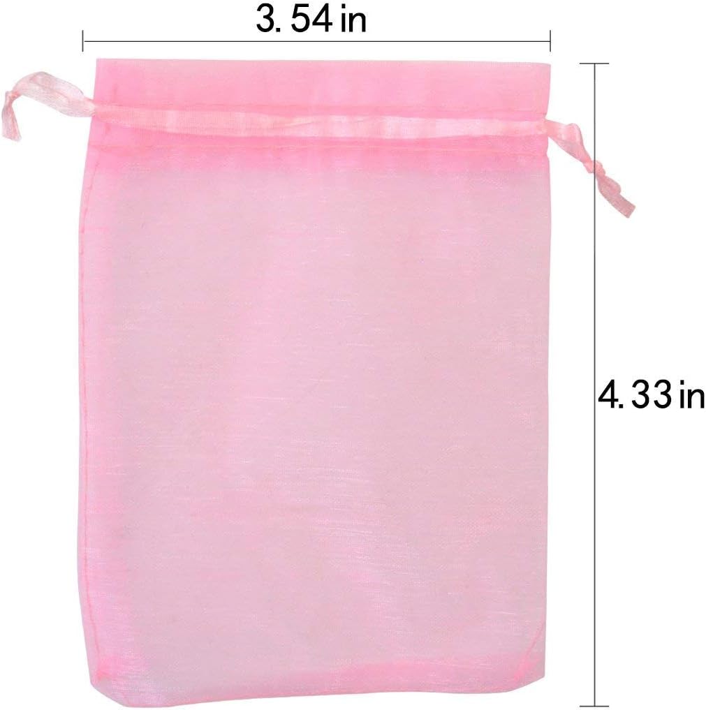 Tojwi 50pcs Mix Color Organza Gift Bags