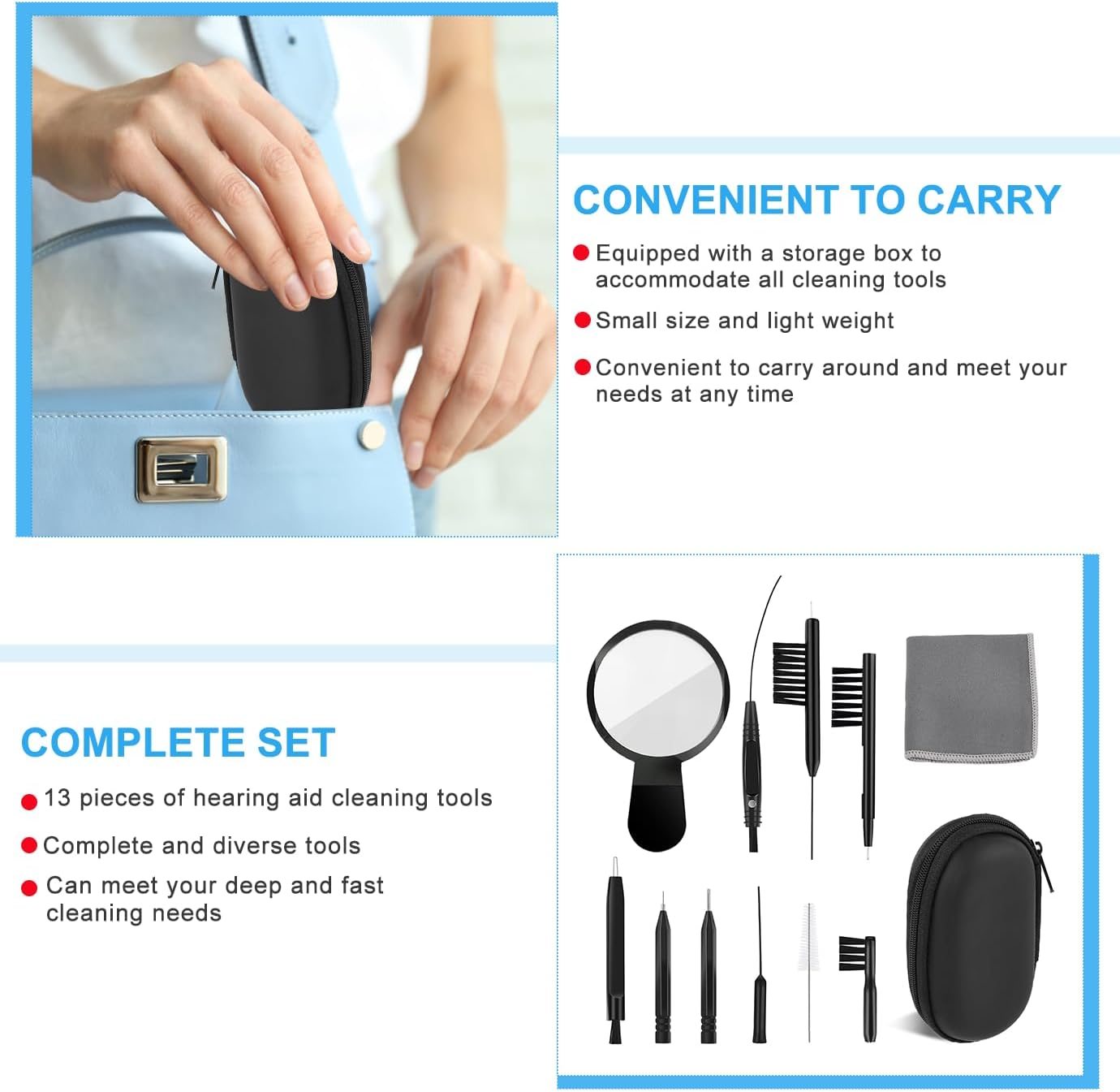 WXJ13 Hearing Aid Cleaning Kit 13 Pieces