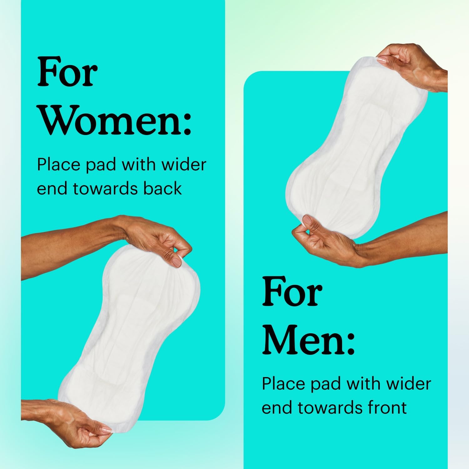Because Premium Incontinence Booster Pads 22 Count Leak-Proof Soft Unisex