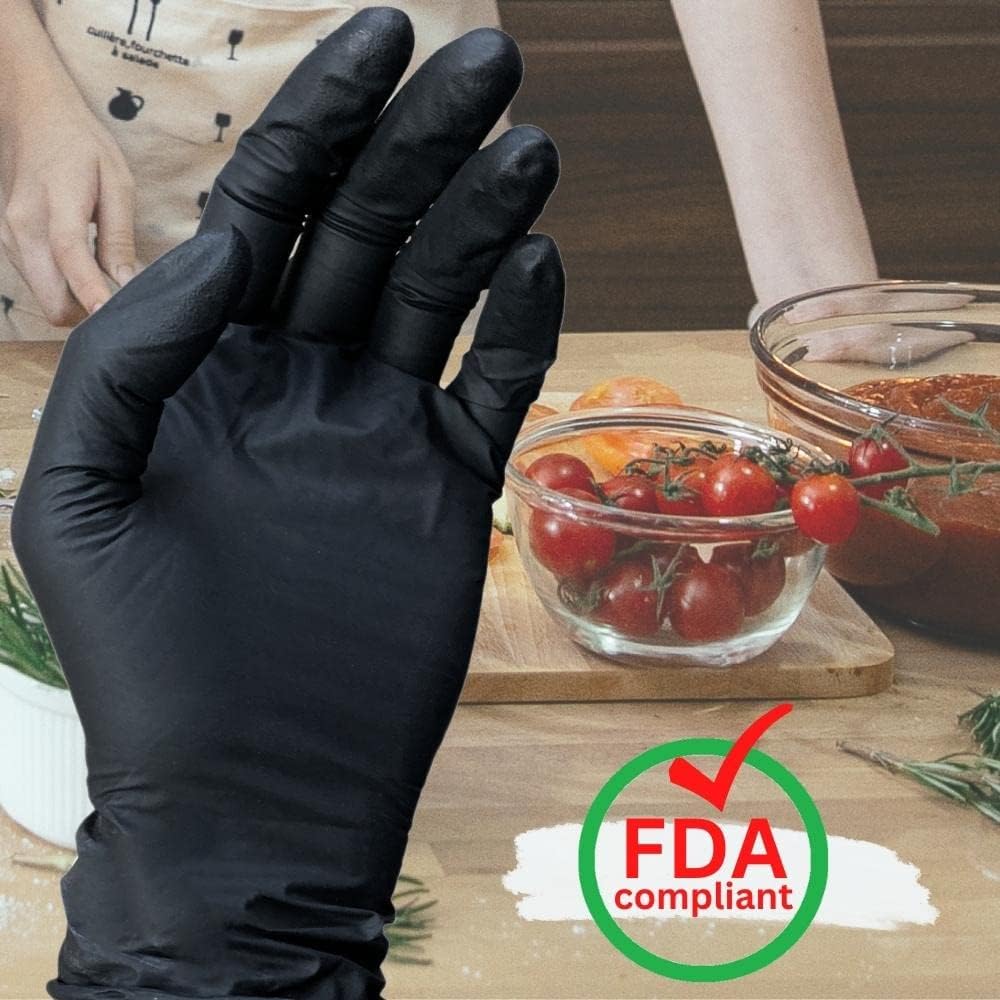 PSBM Black Nitrile Disposable Gloves 1000 Count