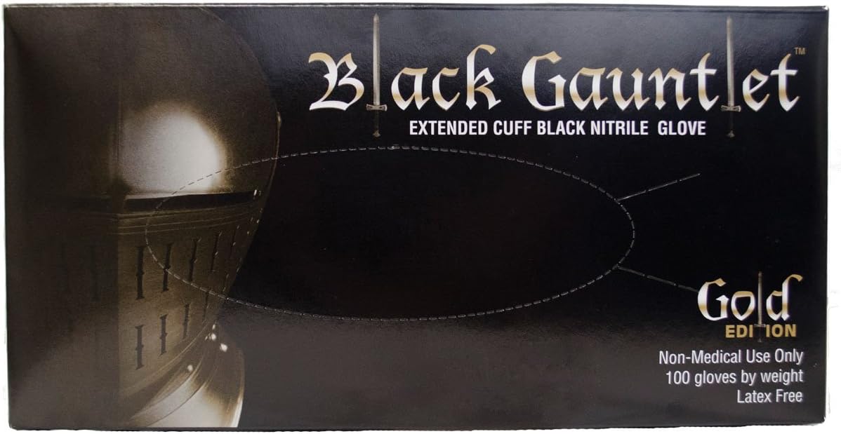 ShuBee Black Nitrile Gloves Gold Edition