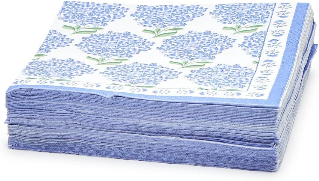 Twos Company Hydrangea 3-Ply Paper Napkins 20 Pack