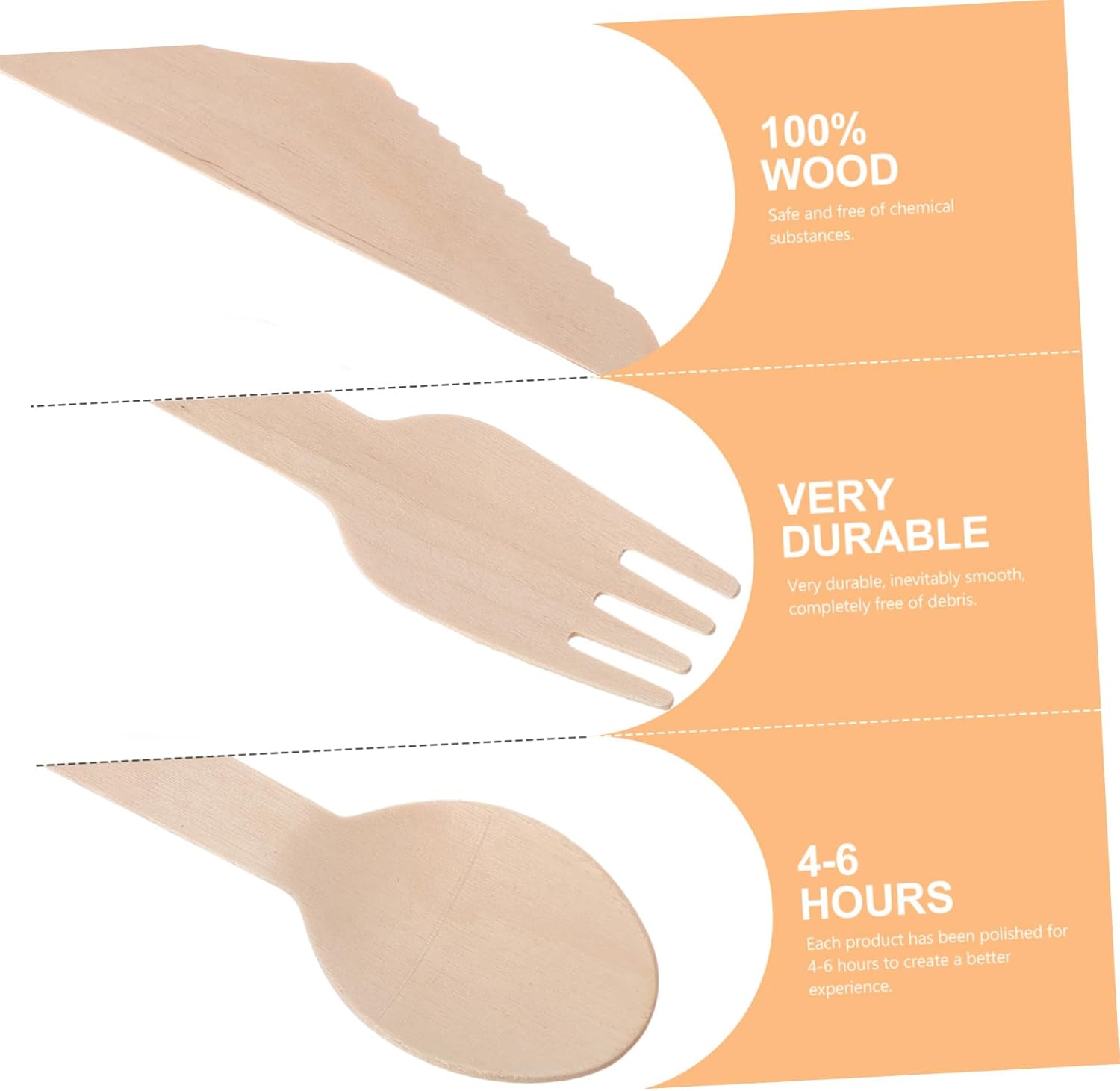 Ciieeo 6 Piece Cutlery Set for Parties Events and Gatherings