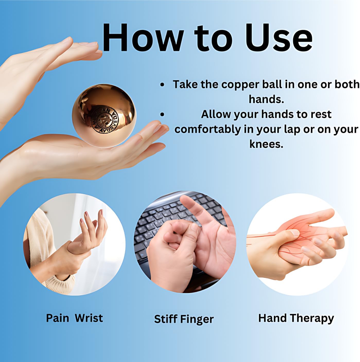 Pure Copper Energy Ball for Meditation and Grounding