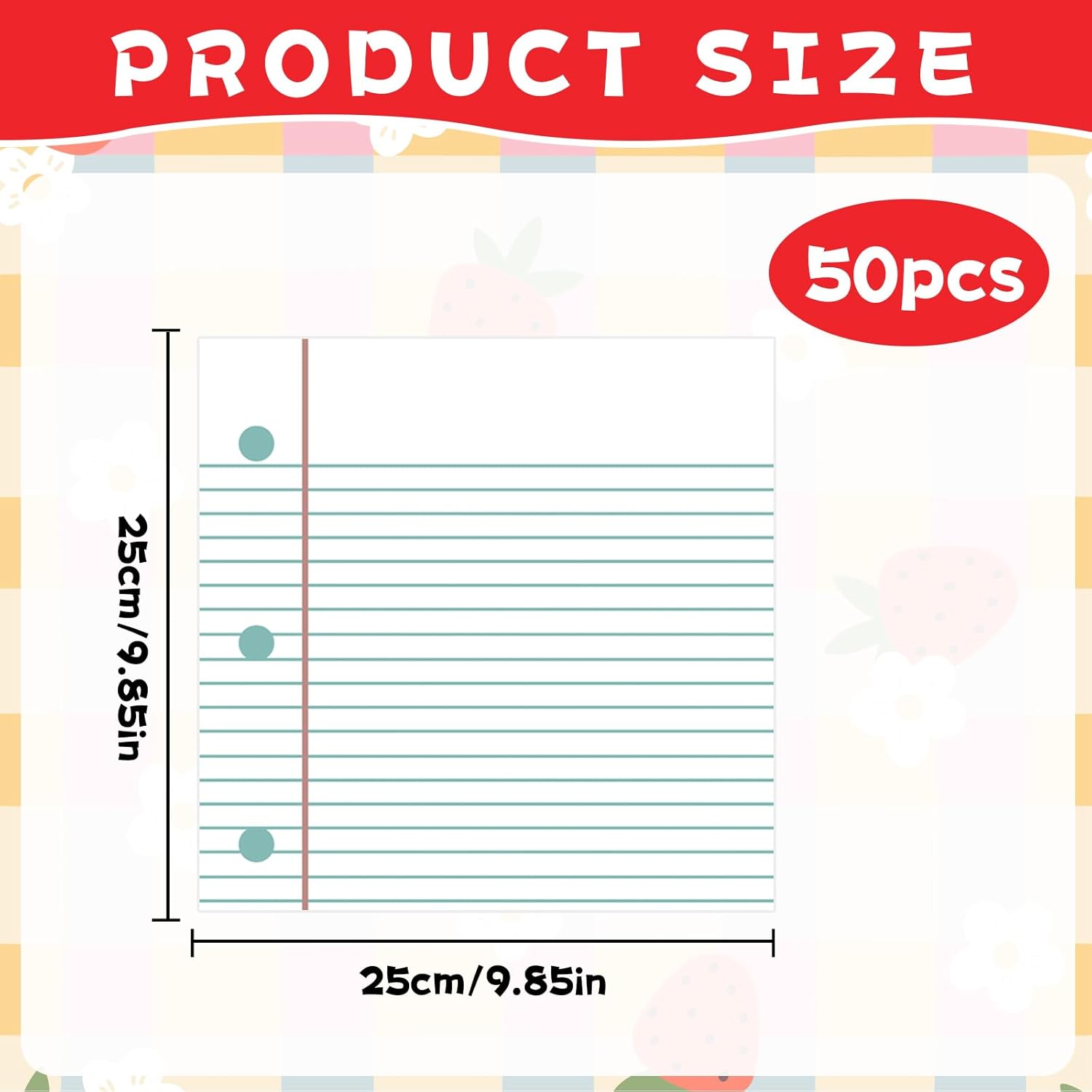 50 Pcs Notebook Shaped Disposable Napkins for Back to School Party