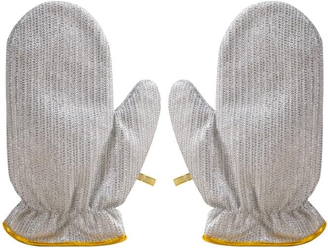 Steel Wire Anti-scald Waterproof Oil Gloves for Kitchen Cleaning