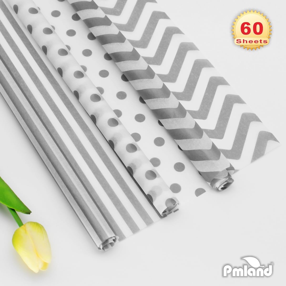 PMLAND Premium Gift Wrapping Tissue Paper 60 Sheets