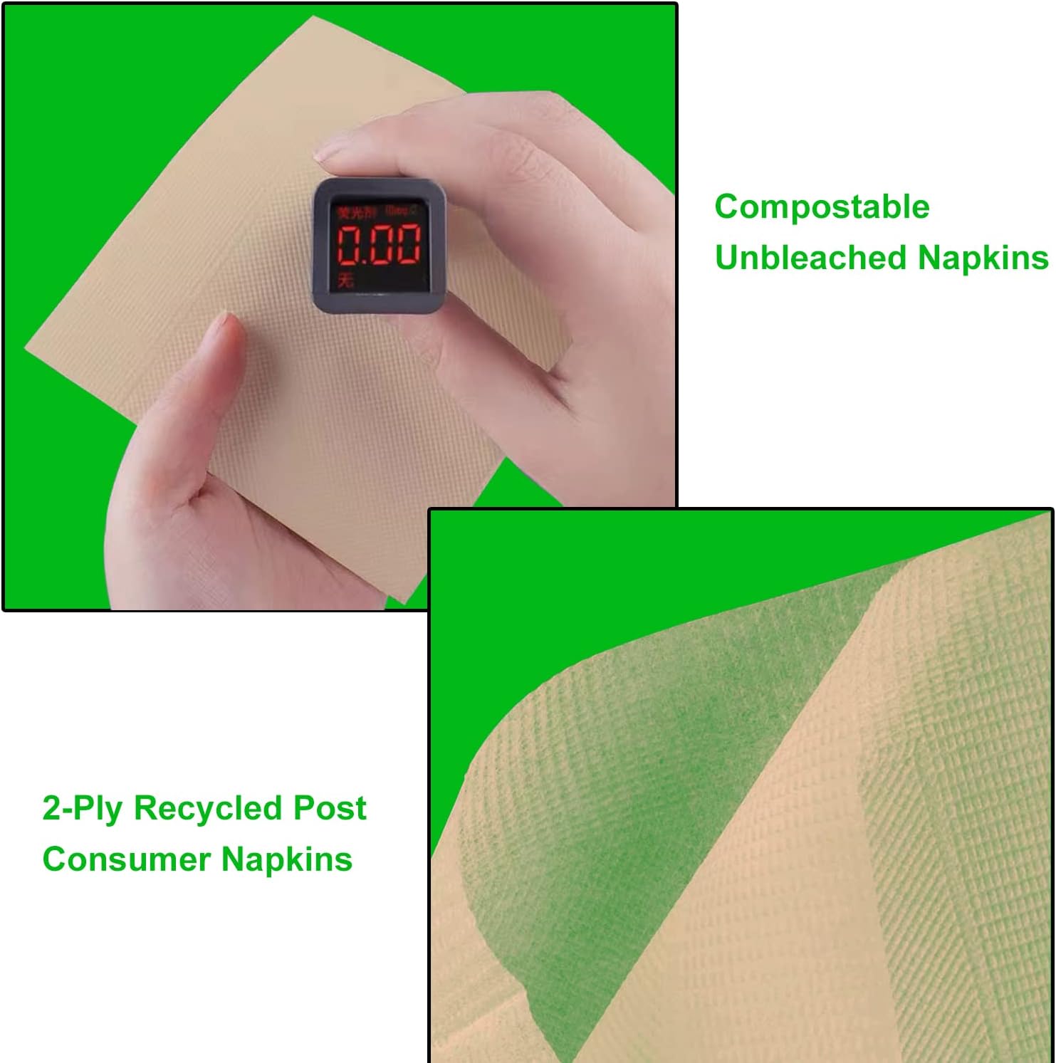 200 Count Compostable Cocktail Napkins for All Occasions
